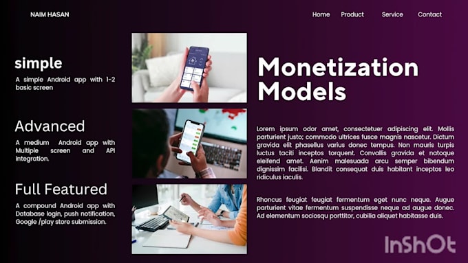 develop android app with custom UI and features