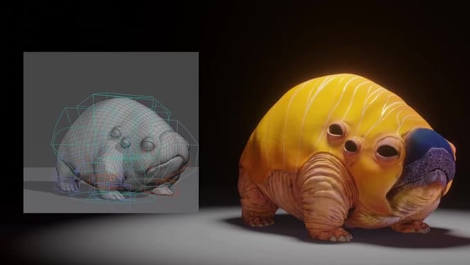 Create 3d creature with rig for games and renders by Adrianszumilas ...