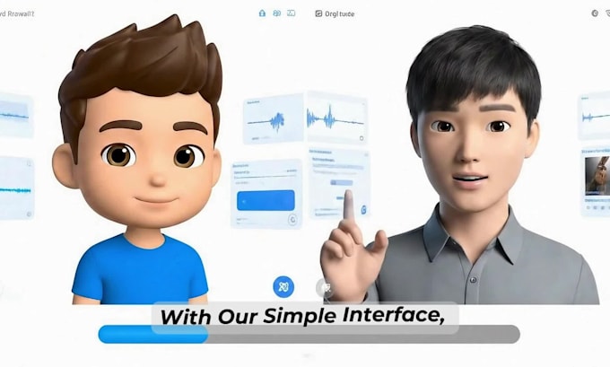 create custom ai avatars with lip syncing, 3d cartoon and realistic animation