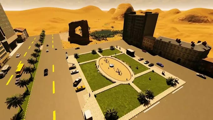 design realistic 3d landscape using revit and lumion