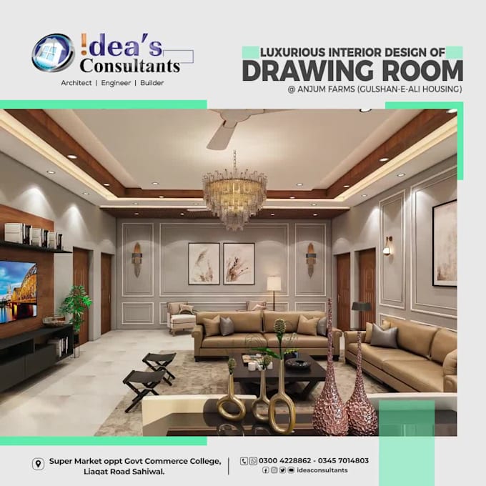 do interior, exterior designing, modelling and 3d rendering
