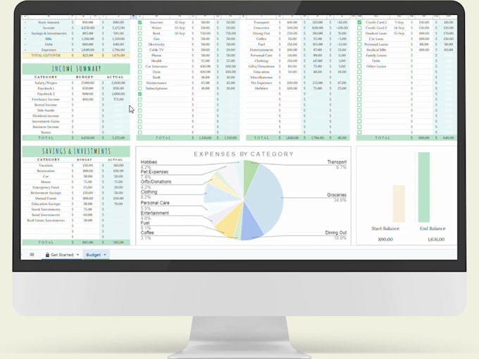 send you a personal finance monthly budget spreadsheet