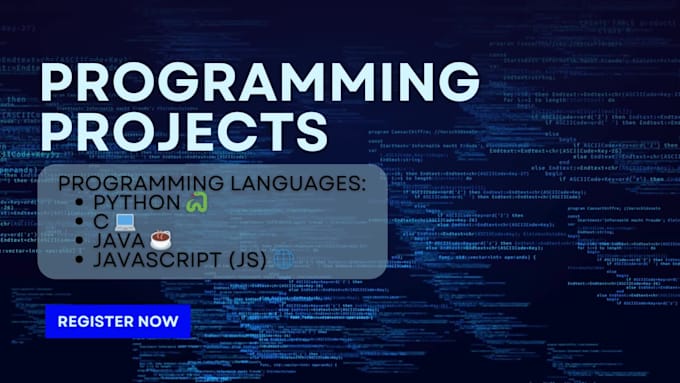 develop school and college programming projects in python, java, c, and js