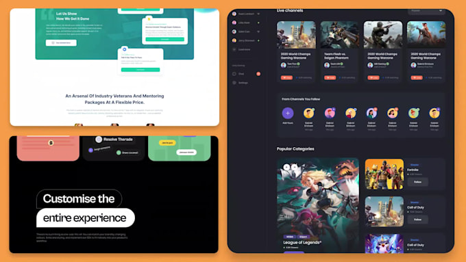 do website development as full stack developer, front end, backend development