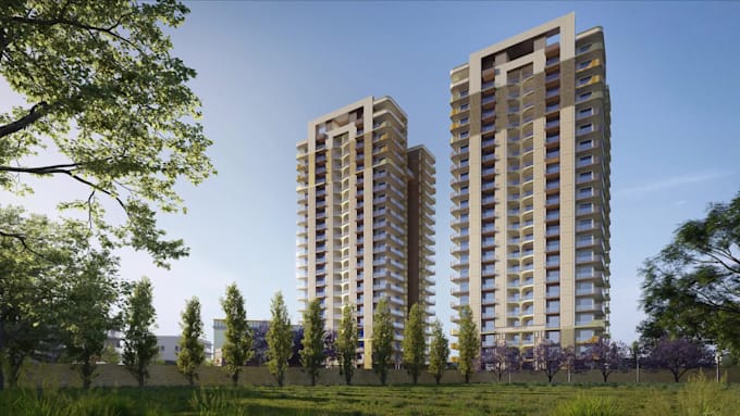 design high rise building, elevation and interior design
