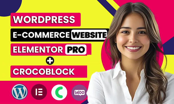 create wordpress ecommerce website by elementor pro crocoblock and woocommerce