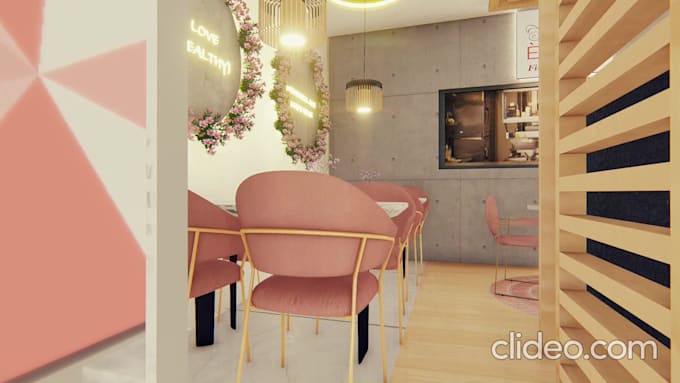 do retail store,restaurant interior design,3d rendering