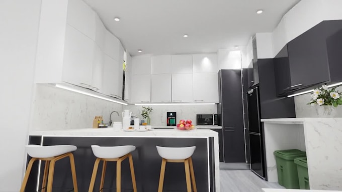 do all interior rendering, kitchen, wardrobe, cabinet design