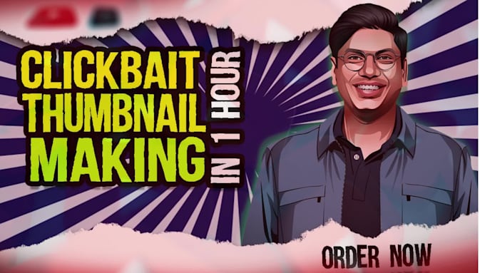 design catchy youtube thumbnail