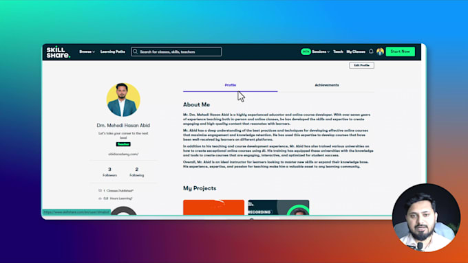 create your online course title, descriptions, slides, objectives