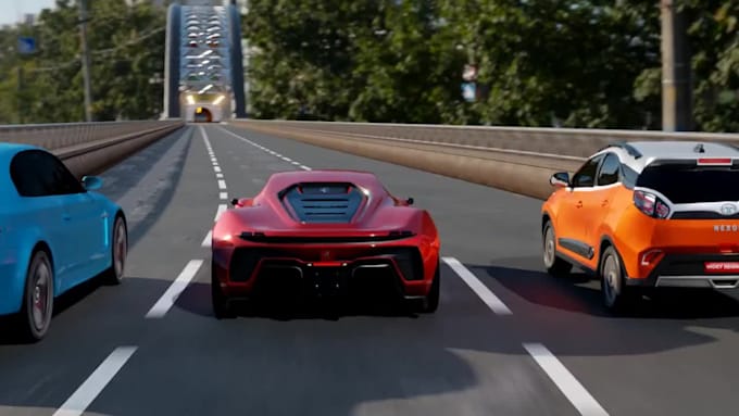 do 3d car animation and rendering