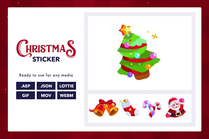 illustrate and animate a stickers collection