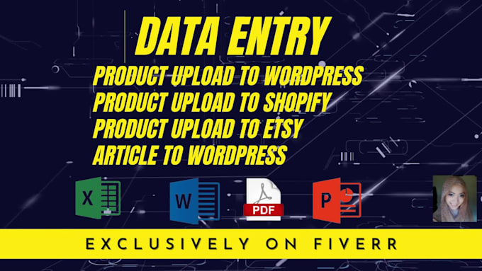 do wordpress shopify data entry data upload