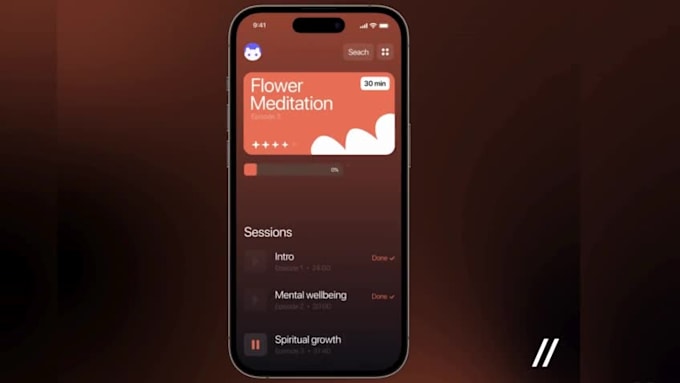 develop meditation app, affirmation app, yoga app, and fitness app