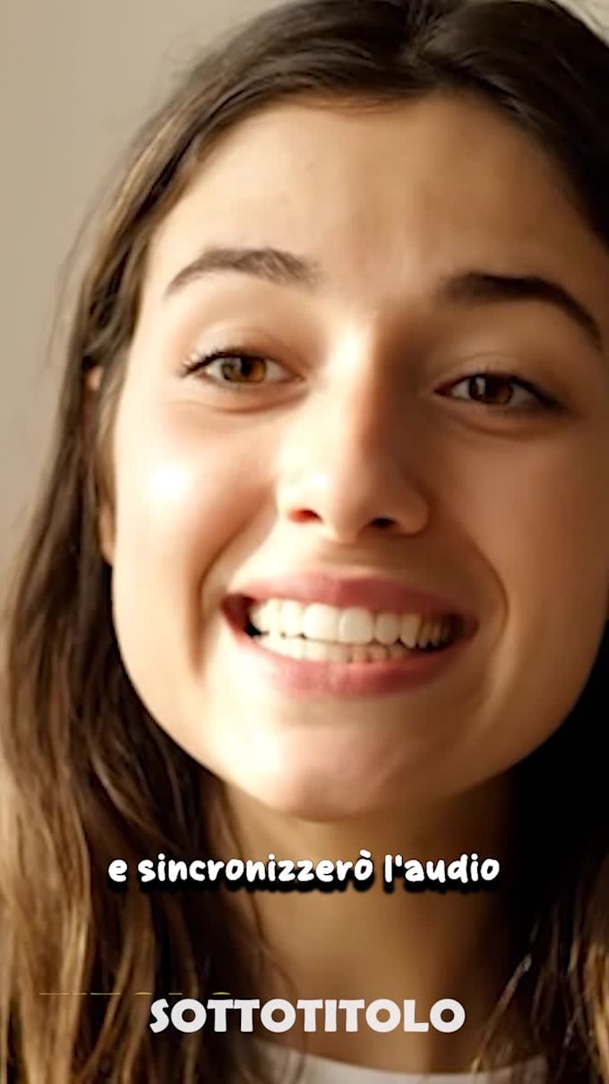 add italian subtitles and sync audio with video for social content