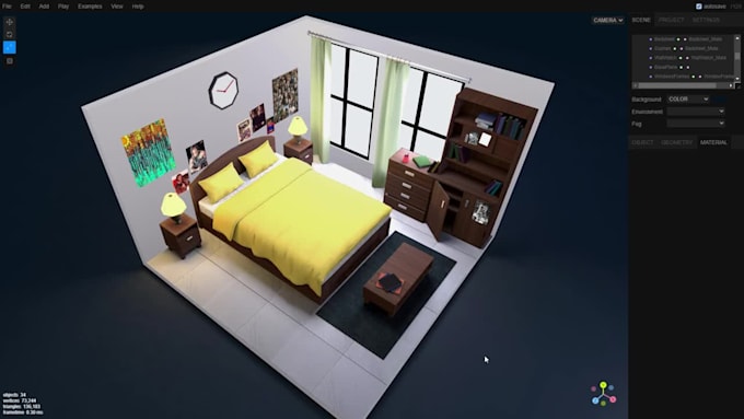develop interactive three js and webgl 3d websites landing page
