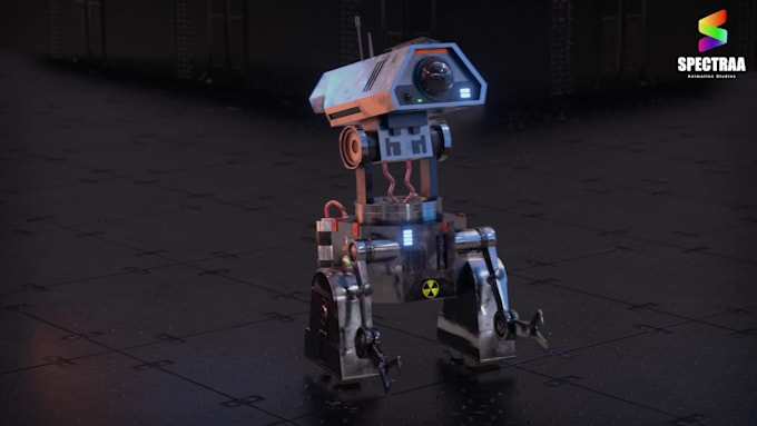 create futuristic 3d robot models and animations for your project