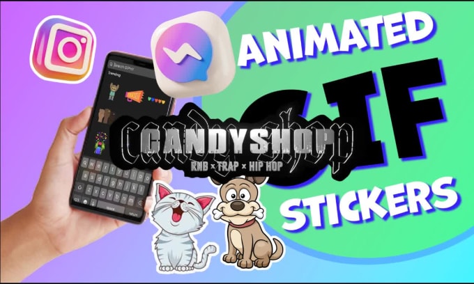 Create animated gif stickers for instagram stories, facebook and giphy by  Charalamposadam | Fiverr