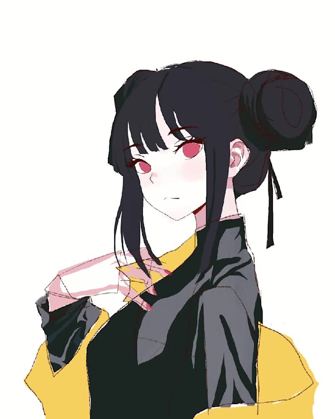 draw soft painted bust up anime oc or vtuber portrait