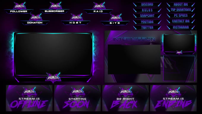 Hire a freelancer to design animated twitch overlay