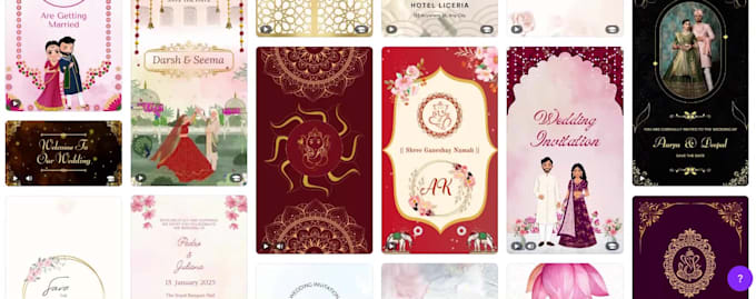 create wedding invitation video for you