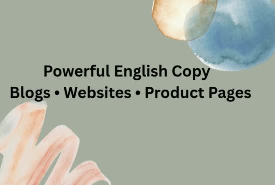 write professional SEO copywriting for blogs and websites