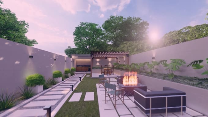do site plan and a beautiful 3d renderings for your garden