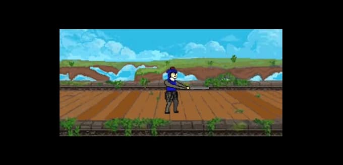 design pixel art character, sprite sheet, character animation