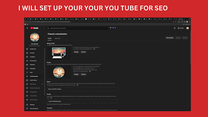 create and setup youryoutube channel