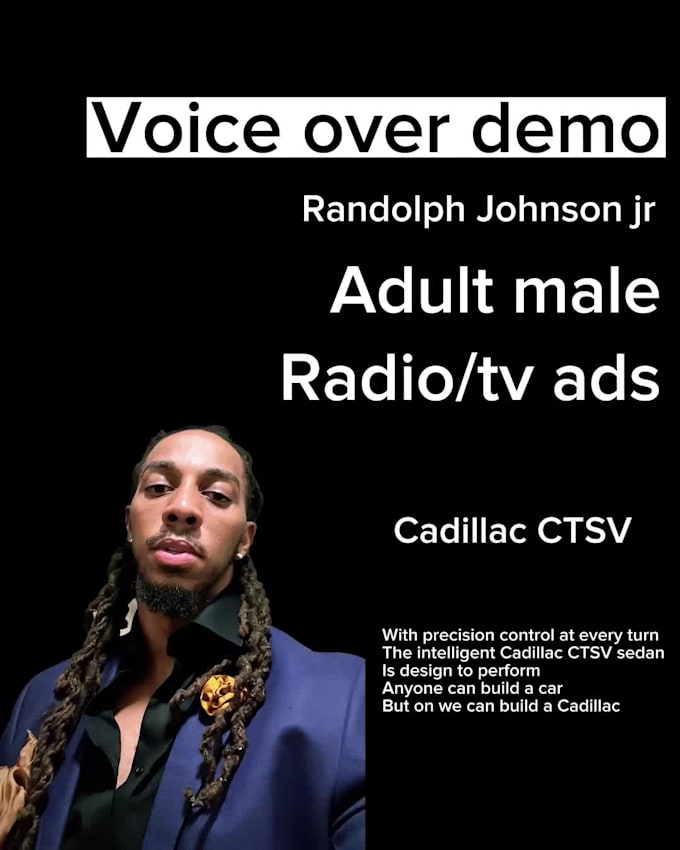 produce american male voice over with powerful authority