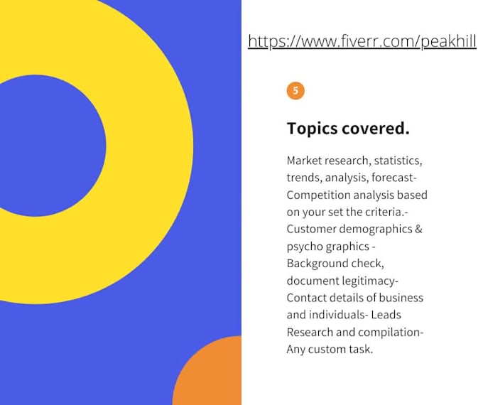 product research, general online research, market research