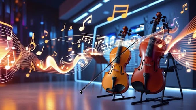 create ai generated jingles with live violin and viola