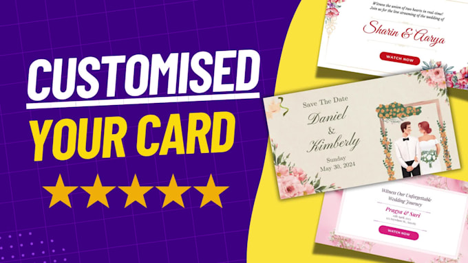 design a unique wedding invitation or invitation card