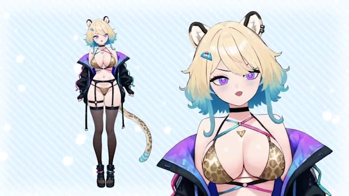 design and rigg professional anime live2d vtuber model ready to stream