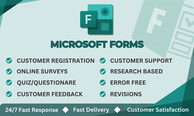 create professional online microsoft form, google and jotform