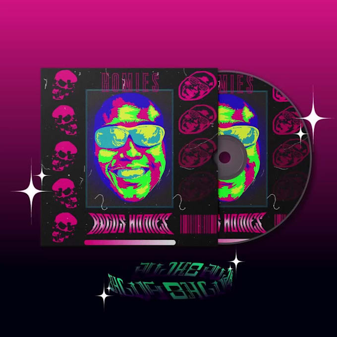 create psychedelic stoner illustration for album cover
