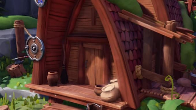 do stylized 3d game environment game map landscale design for unreal and unity