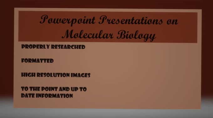 create best powerpoint presentations on molecular biology