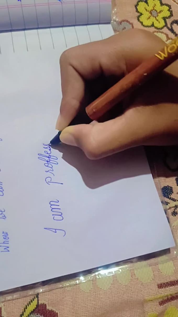handwrite neat assignments, notes, and letters