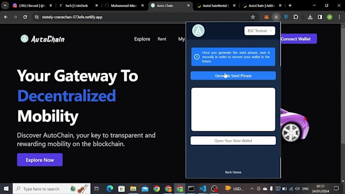 build web3 dapp smart contract as blockchain developer