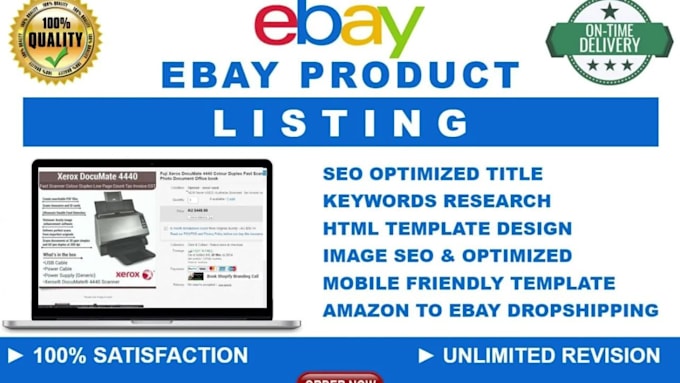 do ebay product listing SEO optimization html template design