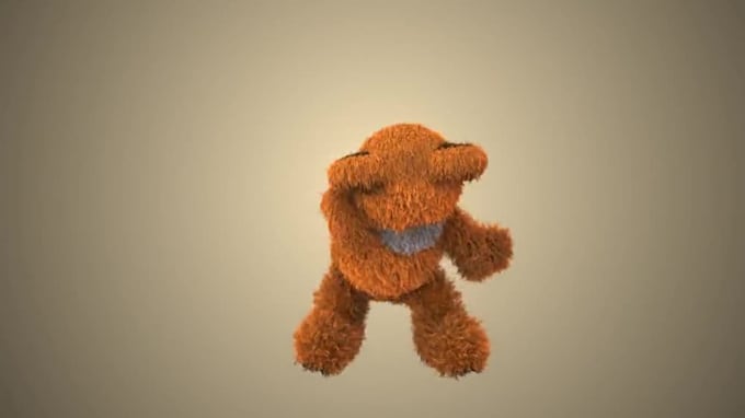 make teddy bear dancing with your logo and text message