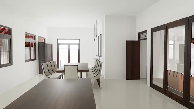 accurate 3d  rendering architecture with interior  design