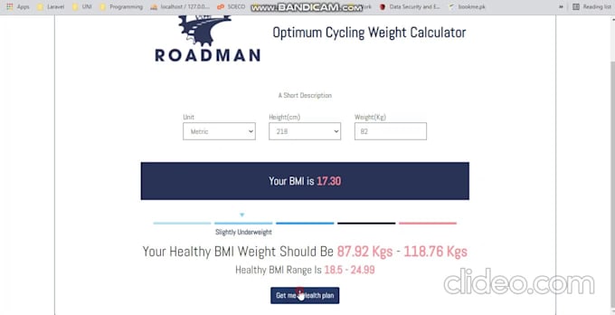 make fitness, gym and health calculators