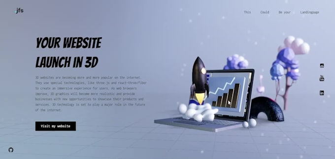 Develop 3d webflow website, animation, threejs, 3js, 3d animated ...