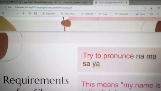 teach malay language one to one
