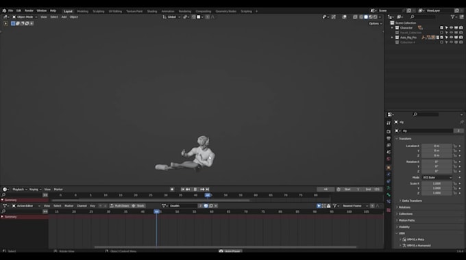 do 3d character animation in blender for unreal and unity