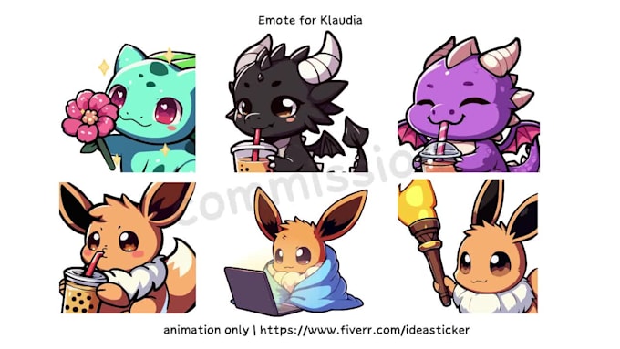create cute and chibi twitch emotes GIF