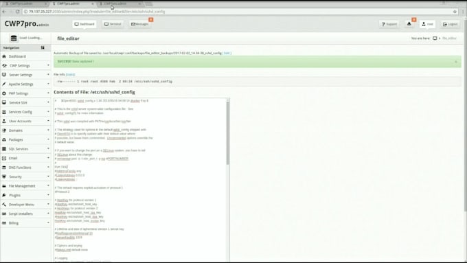 setup cyber panel, plesk,cwp etc in your webserver