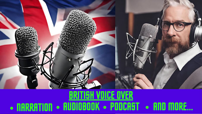 record professional britsh male voice over in 24 hours